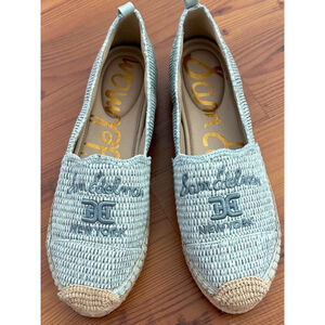 New Sam Edelman Espadrilles Light Blue Beige 7-Read Note